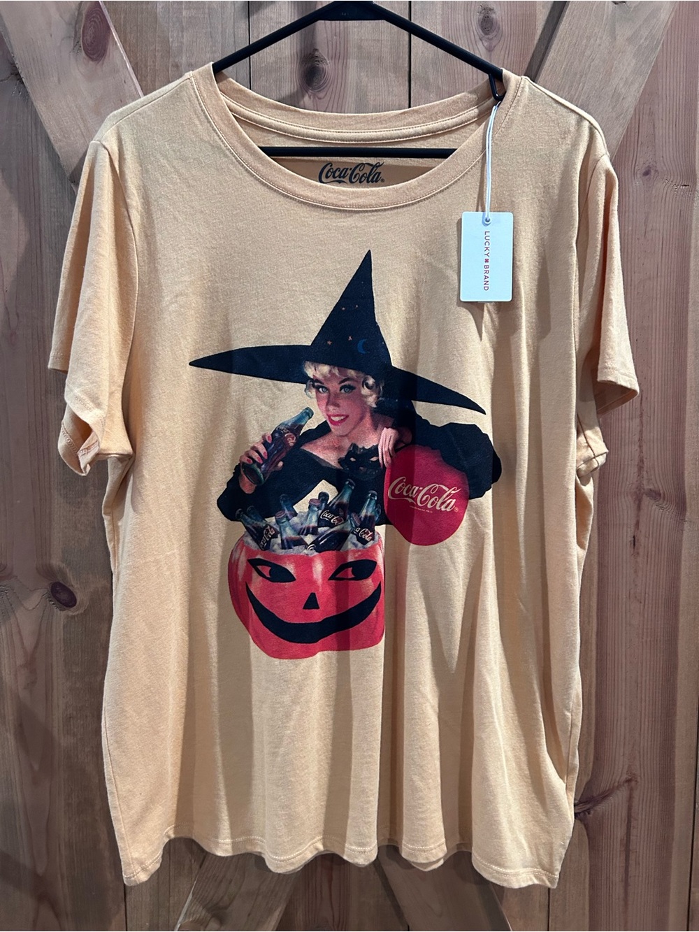NWT Lucky Brand Coca Cola Witch T-Shirt XL